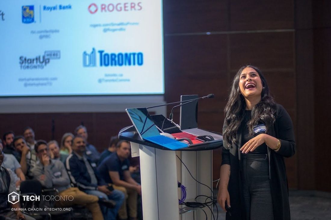 Anita speaking at TechTO